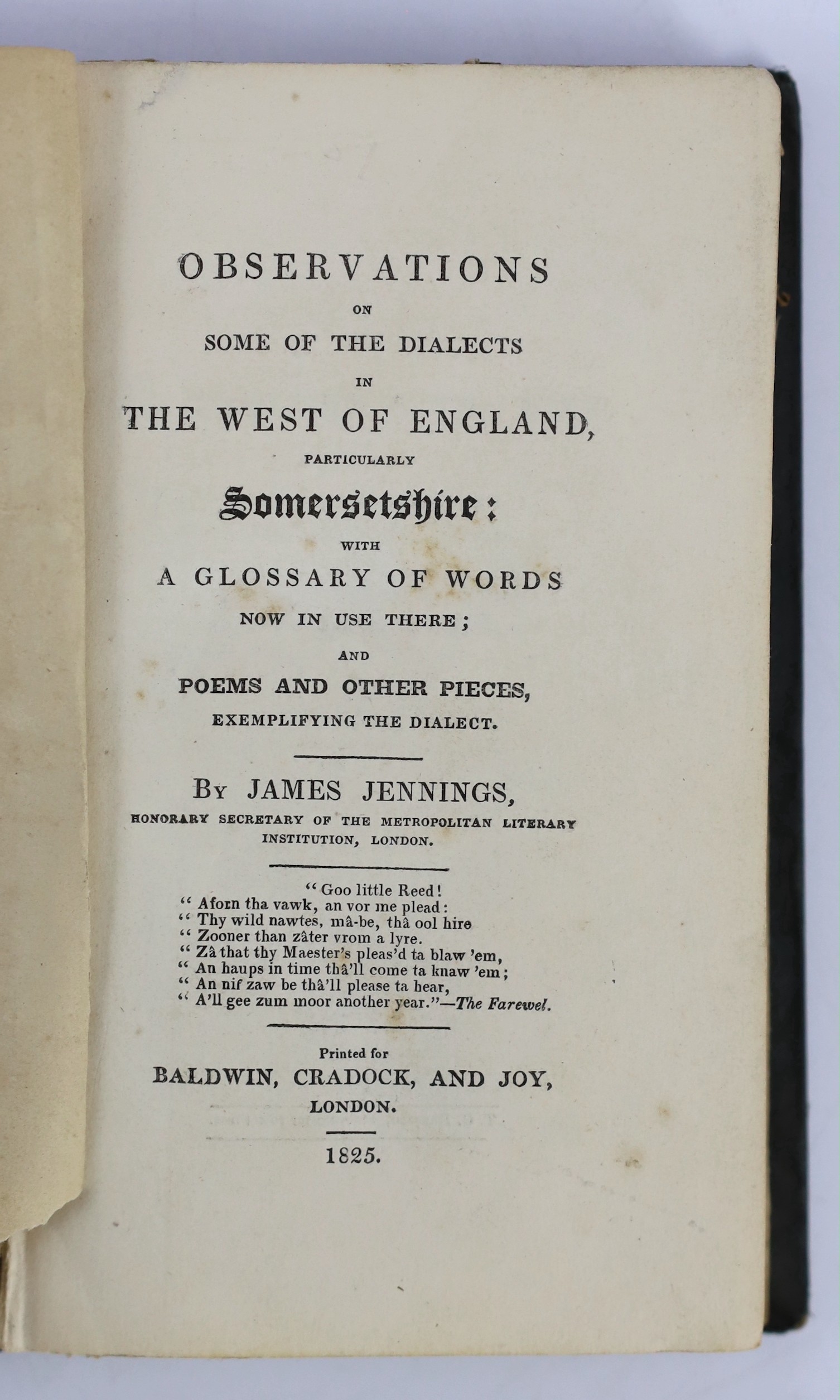 SOMERSET: Rutter, John - Delineations of the North Western Division of the County of Somerset, and of its Antediluvian Bone Caverns...pictorial vignette printed title, pictorial engraved 'additional illustrations' title,